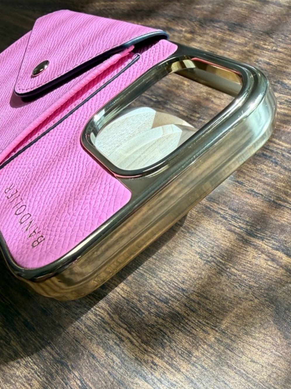 🦩Bandolier Donna Crossbody Case for 16 Pro Max in Flamingo Pink Gold Chrome🦩 - Picture 14 of 14